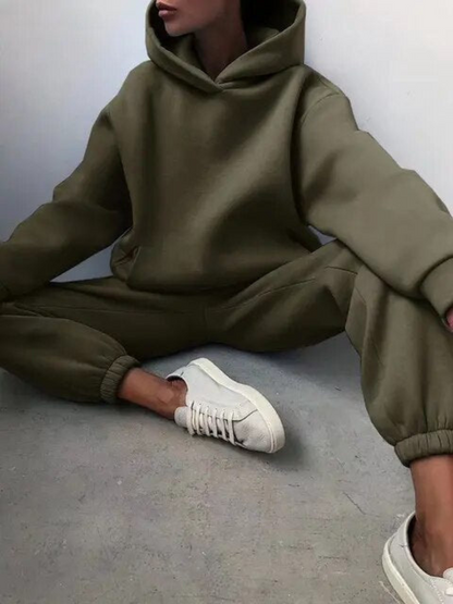 Women’s Lounge Set – Matching Hoodie and Joggers in Brushed Fleece