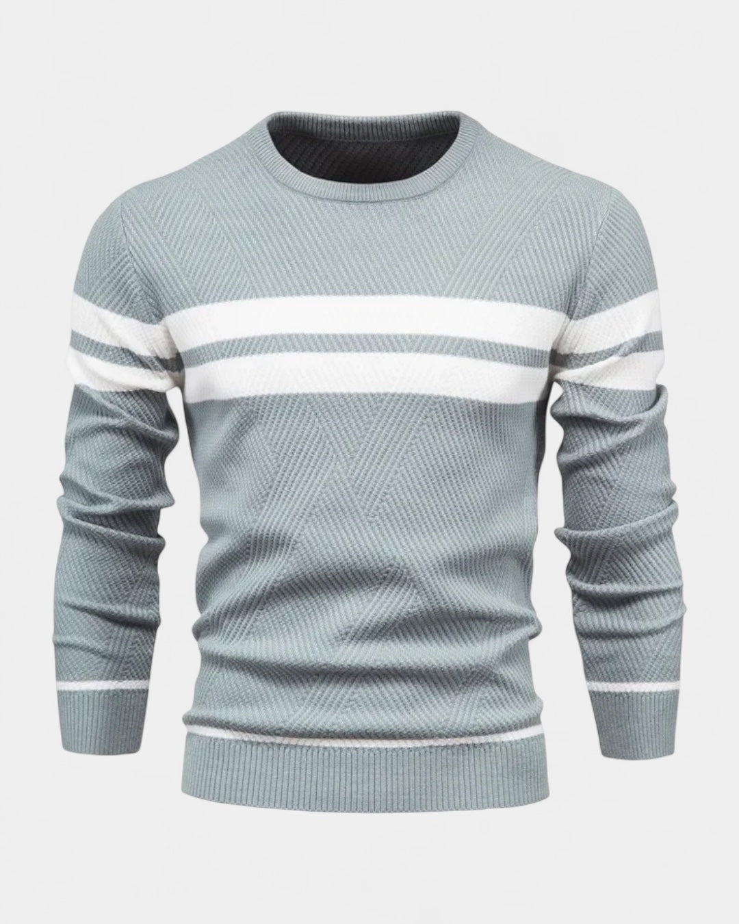 Men’s Textured Crew-Neck Sweater – Refined Everyday Knit for Autumn and Winter