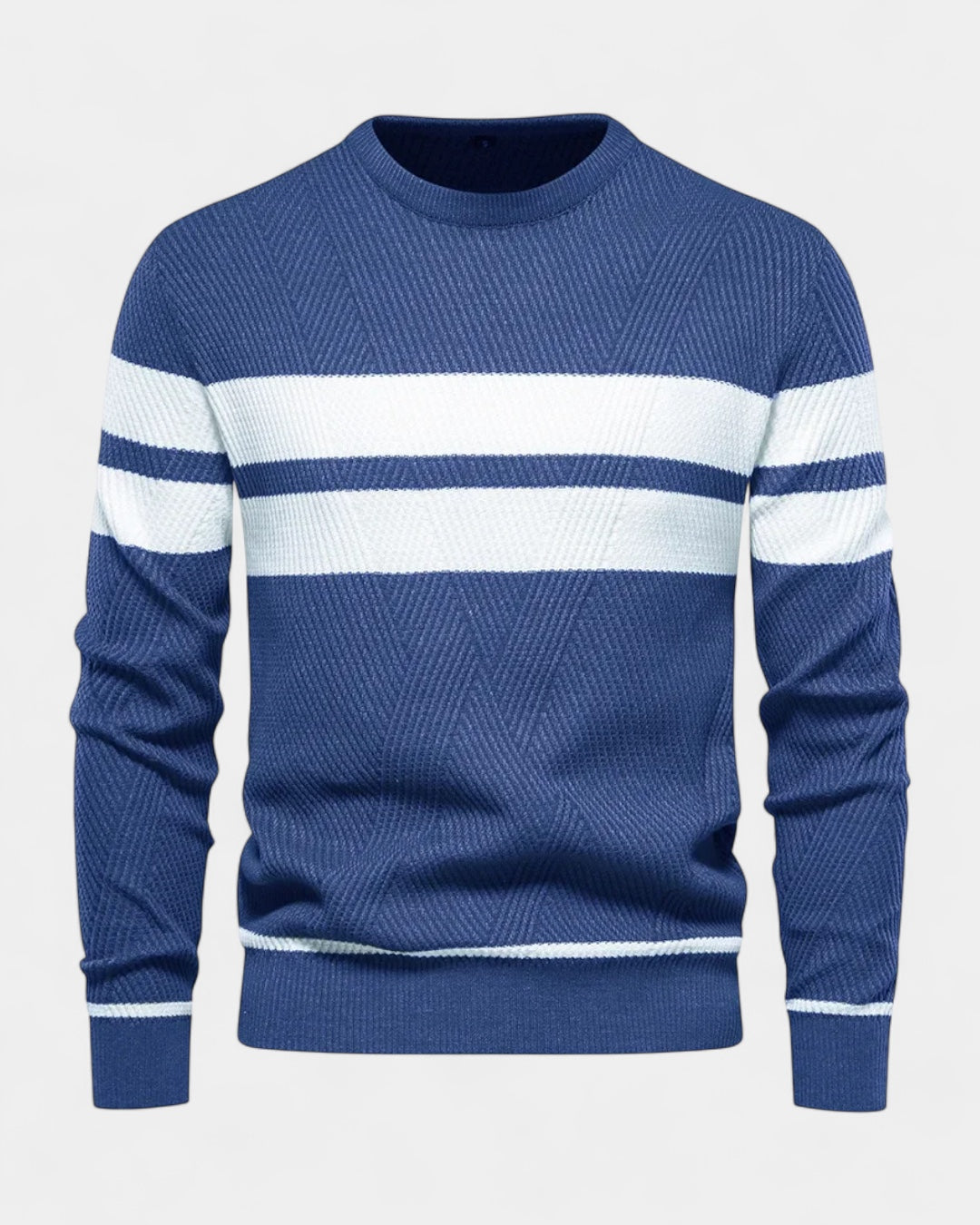 Men’s Textured Crew-Neck Sweater – Refined Everyday Knit for Autumn and Winter