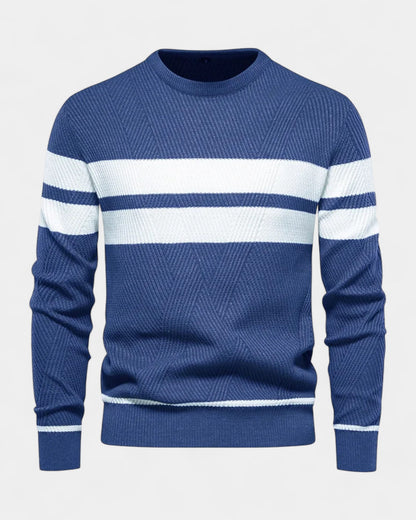 Men’s Textured Crew-Neck Sweater – Refined Everyday Knit for Autumn and Winter
