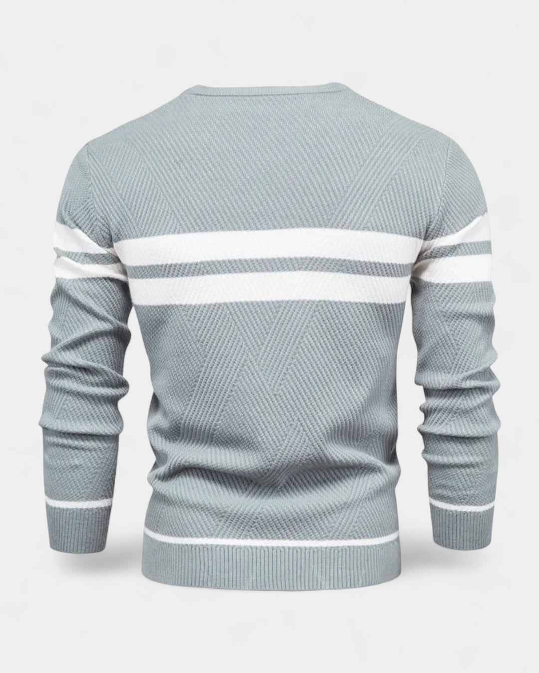 Men’s Textured Crew-Neck Sweater – Refined Everyday Knit for Autumn and Winter