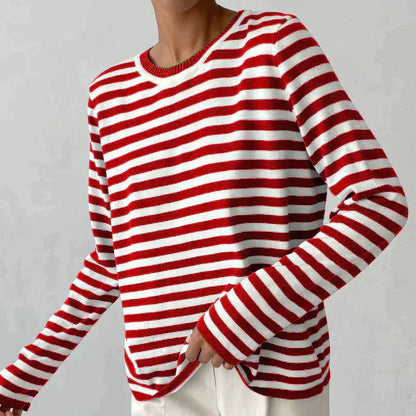 Women’s Relaxed Crew Neck Sweater – Casual Long-Sleeve Layer for Spring and Autumn