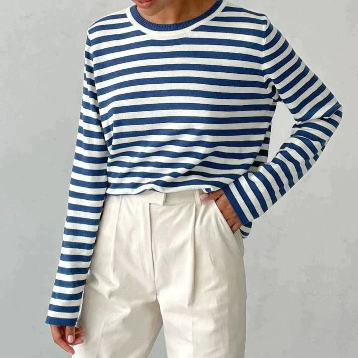 Women’s Relaxed Crew Neck Sweater – Casual Long-Sleeve Layer for Spring and Autumn