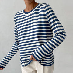 Women’s Relaxed Crew Neck Sweater – Casual Long-Sleeve Layer for Spring and Autumn