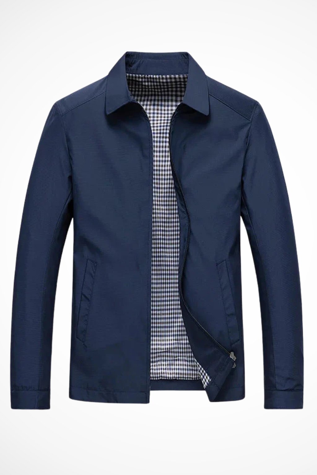 Men’s Classic Harrington Jacket – Structured Zip-Up Layer for Smart Casual Everyday Wear