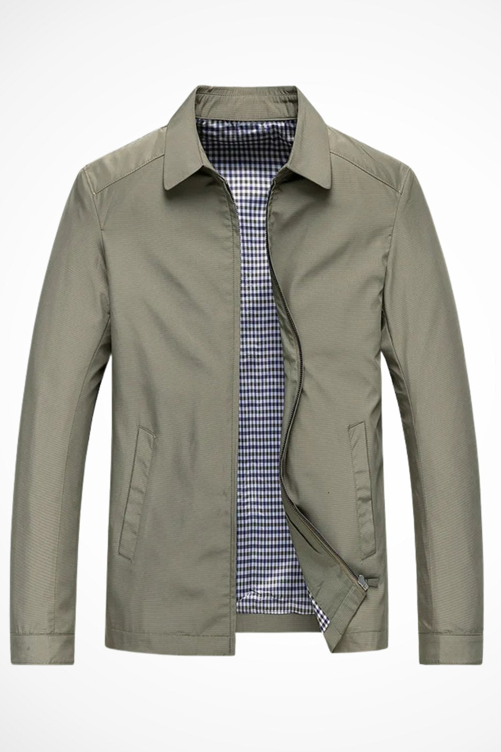 Men’s Classic Harrington Jacket – Structured Zip-Up Layer for Smart Casual Everyday Wear