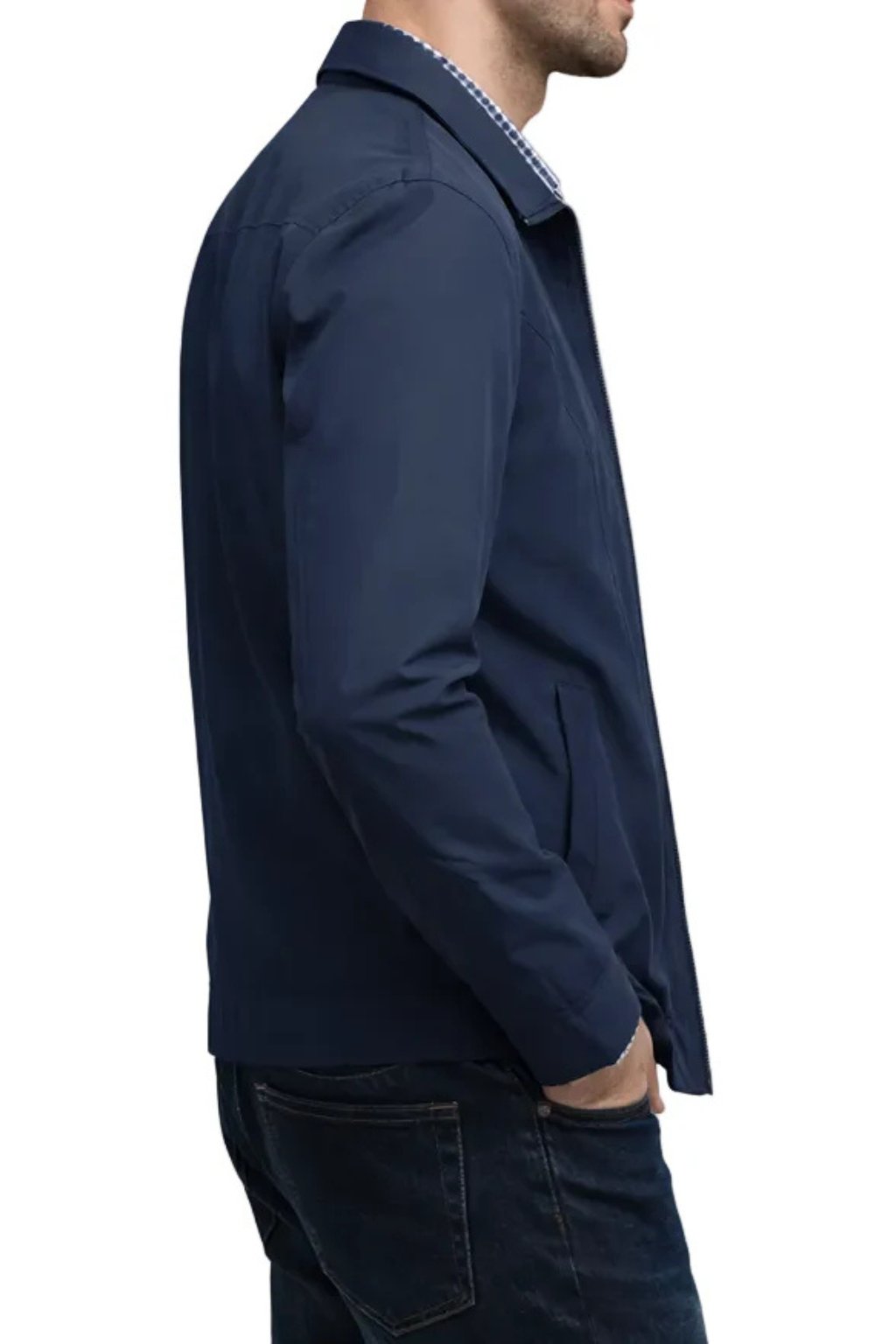 Men’s Classic Harrington Jacket – Structured Zip-Up Layer for Smart Casual Everyday Wear