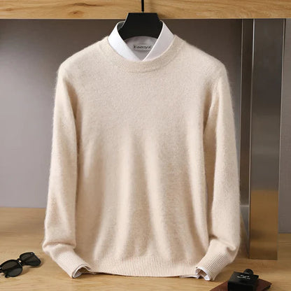 Men’s Lightweight Knitted Jumper – Crew Neck with Ribbed Trims