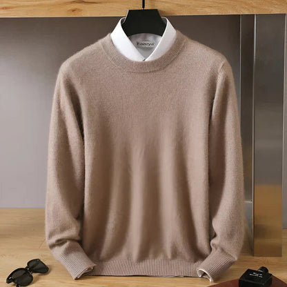 Men’s Lightweight Knitted Jumper – Crew Neck with Ribbed Trims