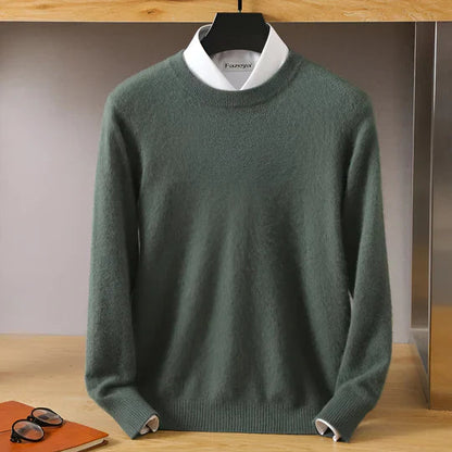 Men’s Lightweight Knitted Jumper – Crew Neck with Ribbed Trims