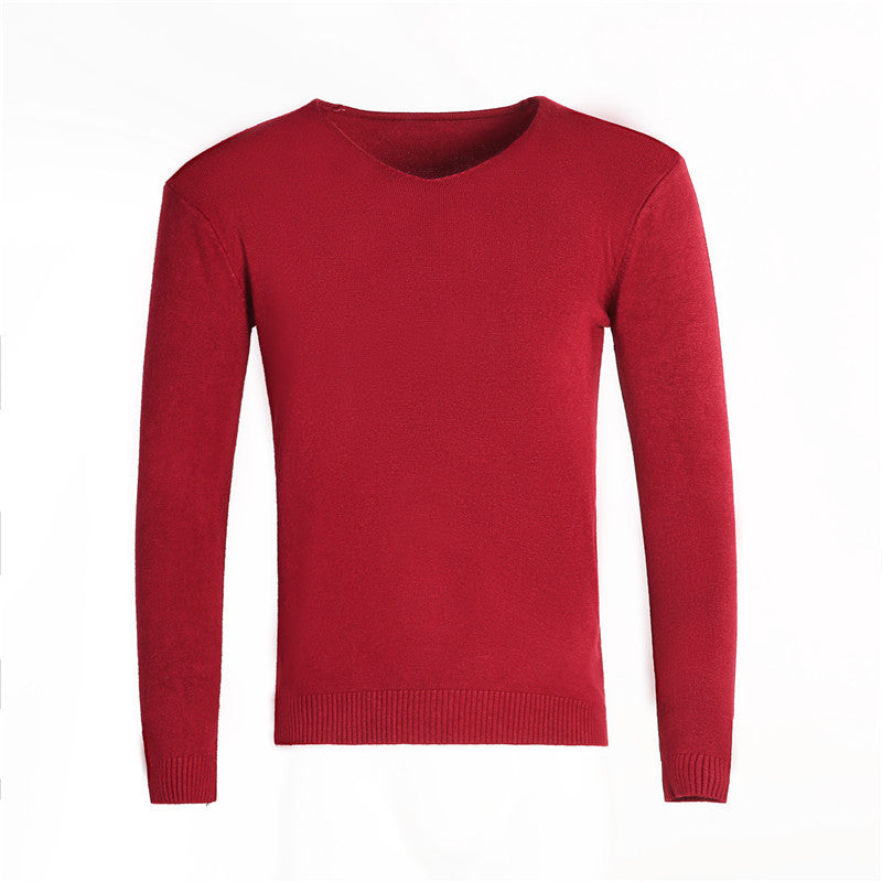 Men’s V-Neck Jumper – Fine Knit with Ribbed Cuffs