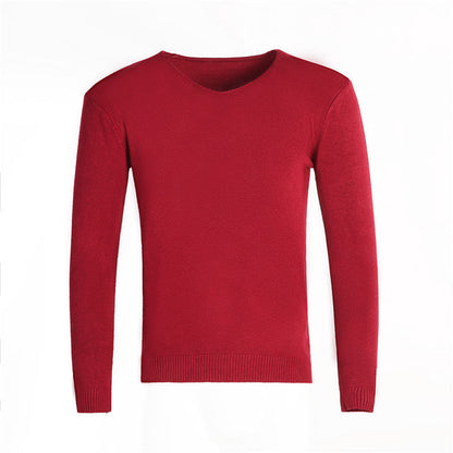 Men’s V-Neck Jumper – Fine Knit with Ribbed Cuffs