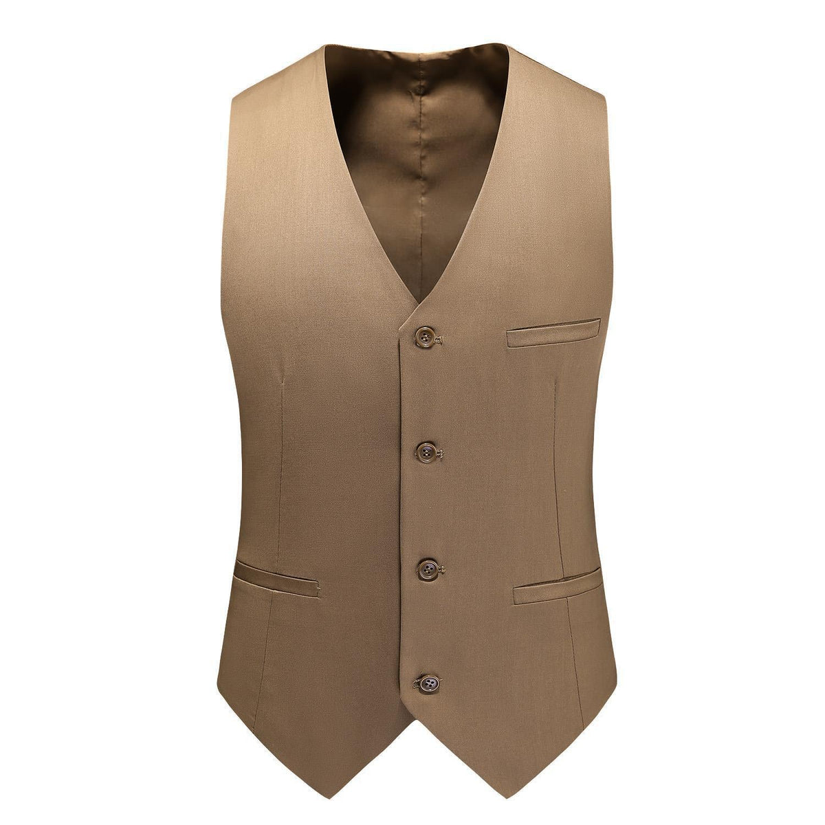 Men’s Satin Waistcoat Set – Traditional Formal Layer with Tie and Pocket Square