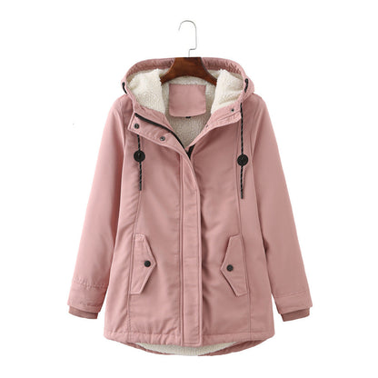 Women’s Sherpa-Lined Hooded Winter Parka – Adjustable Casual Outerwear for Everyday Cold-Weather Layering