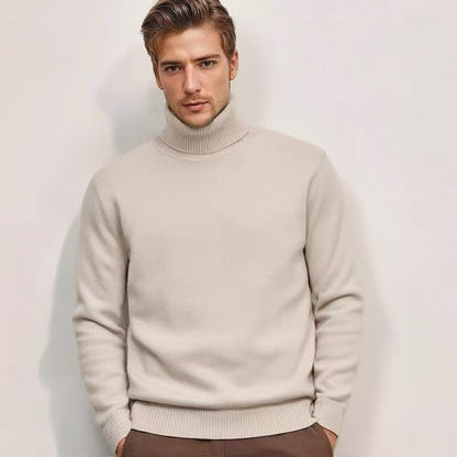 Men’s Roll-Neck Jumper – Slim Silhouette in Smooth Knit
