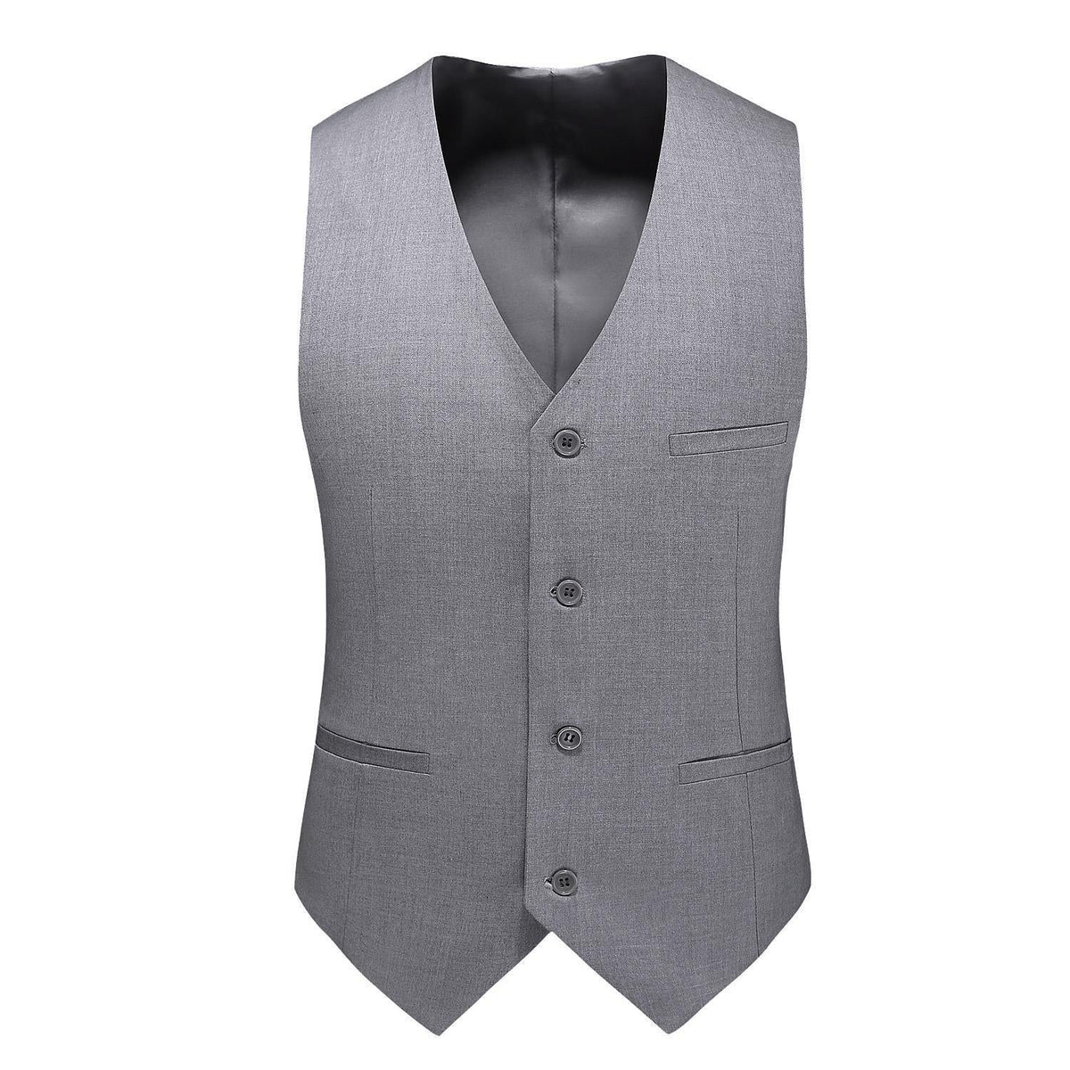 Men’s Satin Waistcoat Set – Traditional Formal Layer with Tie and Pocket Square