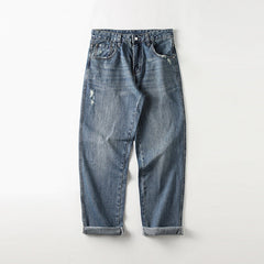 Men’s Vintage-Wash Baggy Jeans – Relaxed Wide-Leg Denim for Casual Streetwear