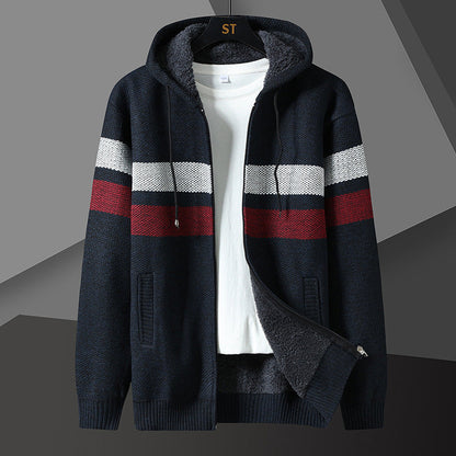 Men’s Zip Hoodie – Drawcord Hood with Warm Lining