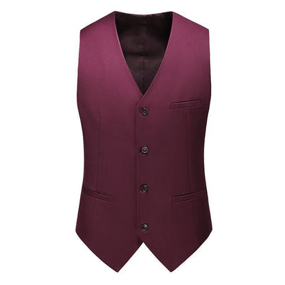 Men’s Satin Waistcoat Set – Traditional Formal Layer with Tie and Pocket Square