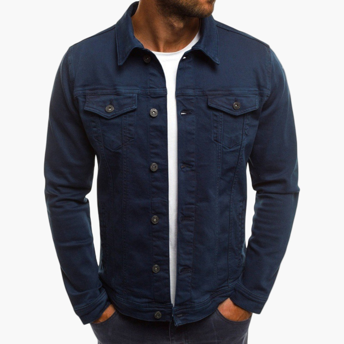 Men’s Slim Fit Transitional Jacket – Workwear Style in Dense Weave