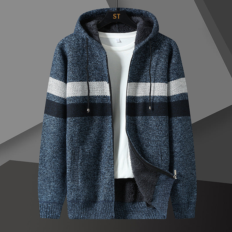 Men’s Zip Hoodie – Drawcord Hood with Warm Lining