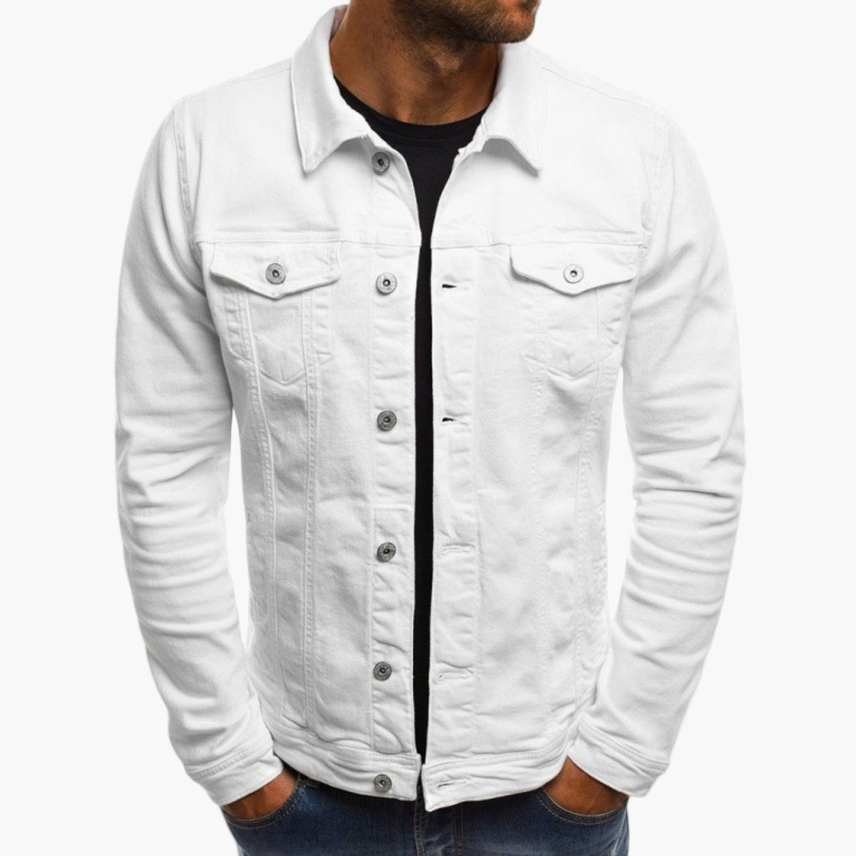 Men’s Slim Fit Transitional Jacket – Workwear Style in Dense Weave