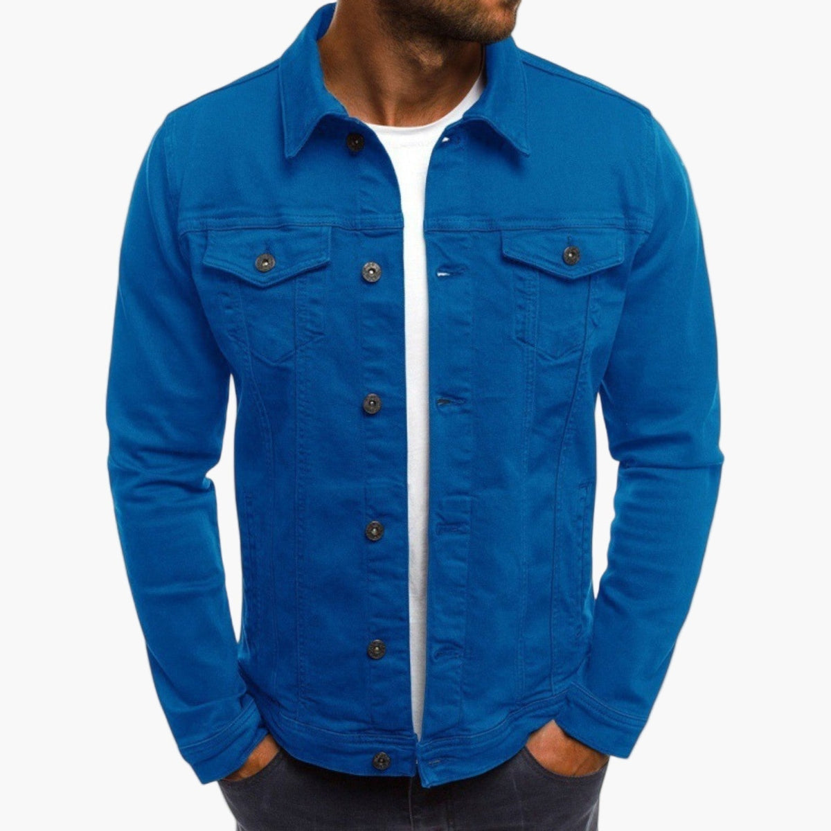 Men’s Slim Fit Transitional Jacket – Workwear Style in Dense Weave