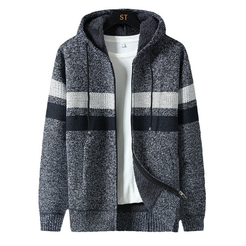 Men’s Zip Hoodie – Drawcord Hood with Warm Lining
