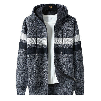 Men’s Zip Hoodie – Drawcord Hood with Warm Lining