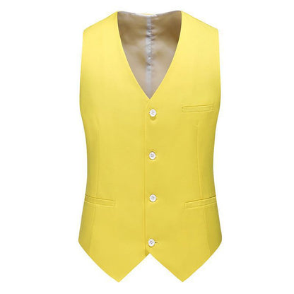 Men’s Satin Waistcoat Set – Traditional Formal Layer with Tie and Pocket Square