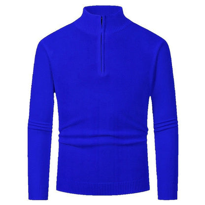 Men’s Half-Zip Jumper – Stand Collar with Ribbed Cuffs