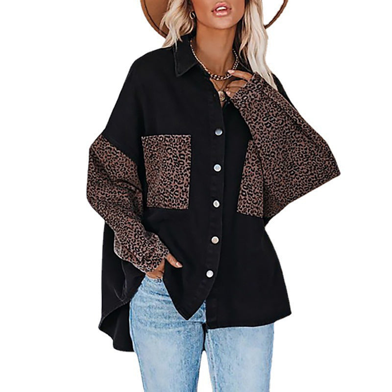 Women’s Relaxed Button-Up Shirt – Printed Long-Sleeve Style for Everyday Wear