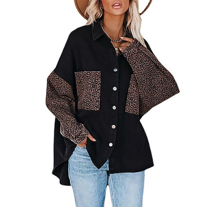 Women’s Relaxed Button-Up Shirt – Printed Long-Sleeve Style for Everyday Wear
