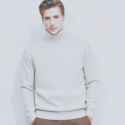 Men’s Roll-Neck Jumper – Slim Silhouette in Smooth Knit