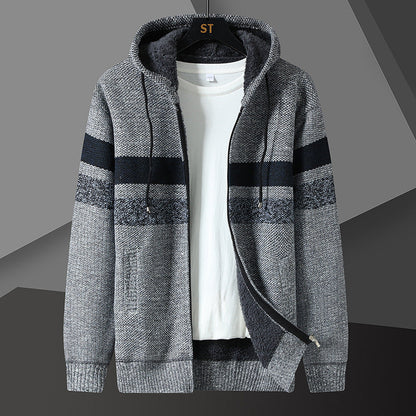 Men’s Zip Hoodie – Drawcord Hood with Warm Lining
