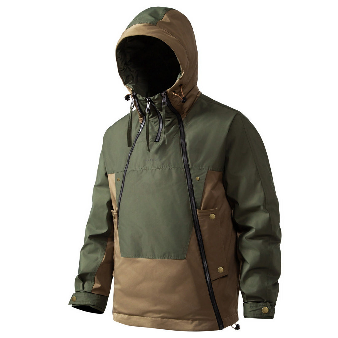 Men’s Waterproof Hooded Down Anorak Jacket – Windproof Hardshell Layer for Outdoor Winter Wear
