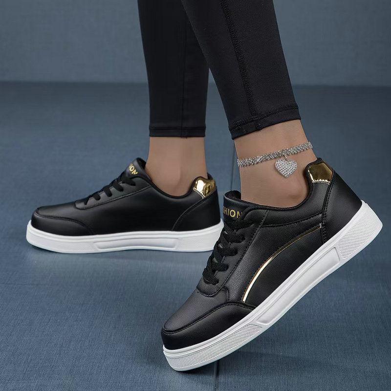 Men’s Minimalist Low-Top Sneakers – Streamlined Lace-Up Trainers with Cushioned Platform Sole for Everyday Wear