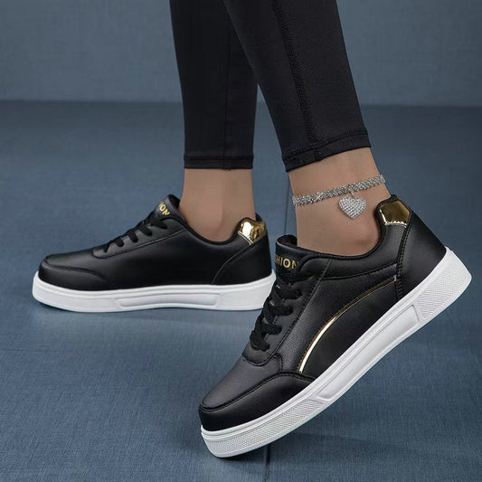 Men’s Minimalist Low-Top Sneakers – Streamlined Lace-Up Trainers with Cushioned Platform Sole for Everyday Wear