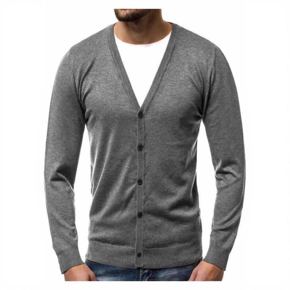 Men’s Cardigan – V-Neck with Full Button Placket