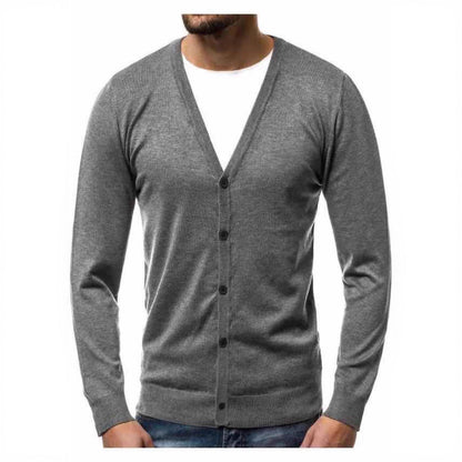 Men’s Cardigan – V-Neck with Full Button Placket