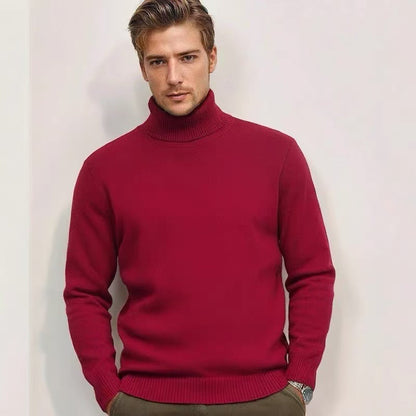 Men’s Roll-Neck Jumper – Slim Silhouette in Smooth Knit