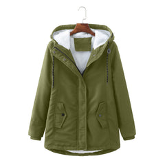 Women’s Sherpa-Lined Hooded Winter Parka – Adjustable Casual Outerwear for Everyday Cold-Weather Layering