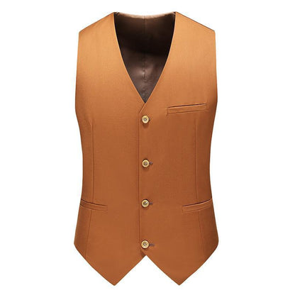 Men’s Satin Waistcoat Set – Traditional Formal Layer with Tie and Pocket Square