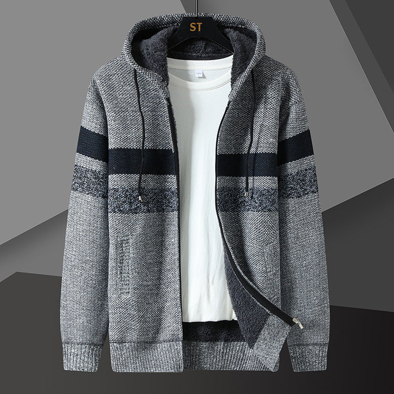 Men’s Zip Hoodie – Drawcord Hood with Warm Lining
