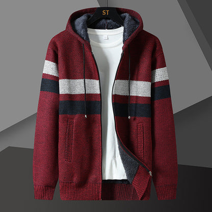 Men’s Zip Hoodie – Drawcord Hood with Warm Lining