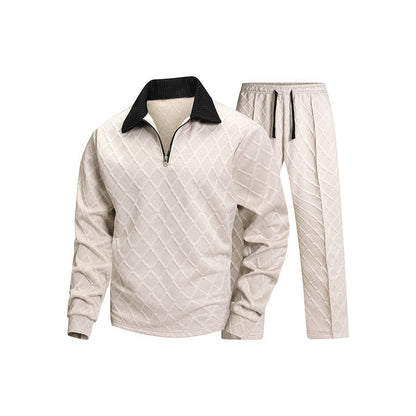 Men’s Lounge Set – Half-Zip Top with Drawstring Trousers