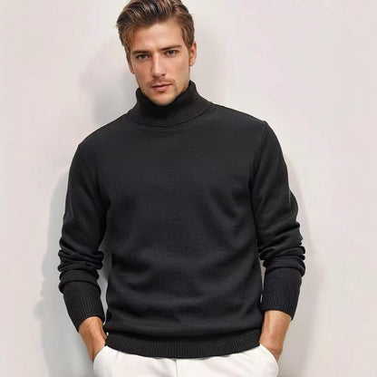 Men’s Roll-Neck Jumper – Slim Silhouette in Smooth Knit