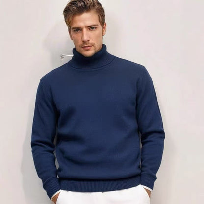 Men’s Roll-Neck Jumper – Slim Silhouette in Smooth Knit