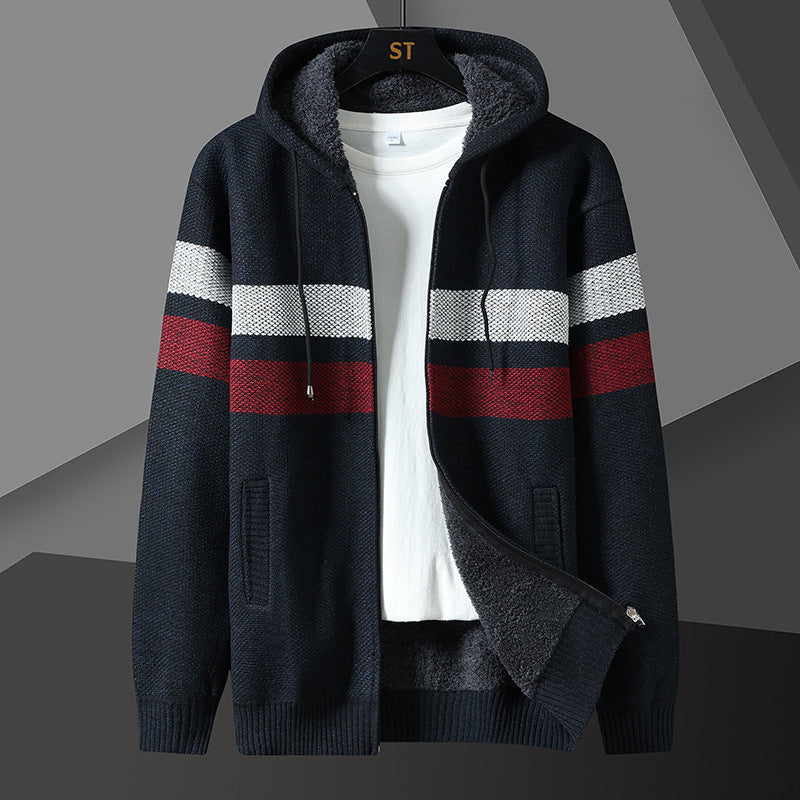 Men’s Zip Hoodie – Drawcord Hood with Warm Lining