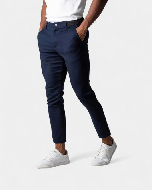 Men’s Slim Stretch Trousers – Tapered Smart-Casual Chinos for Office and Everyday Wear